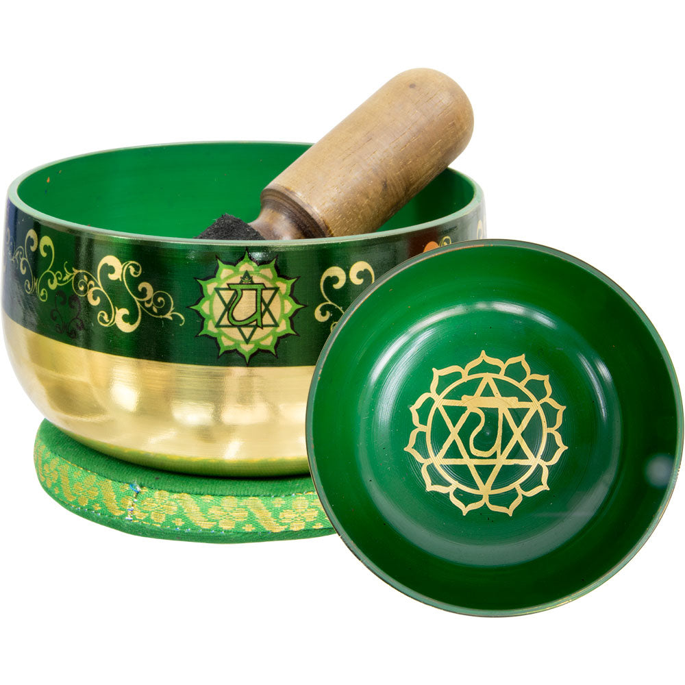 Heart Chakra Singing Bowl – Green Love & Compassion Sound Healing Set | Queen City Curio & Apothecary Toronto