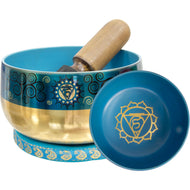 Throat Chakra Singing Bowl – Blue Communication & Expression Sound Healing Set | Queen City Curio & Apothecary Toronto