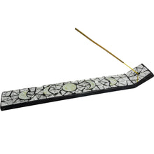 Load image into Gallery viewer, Moon Phase Silver mirror incense holder
