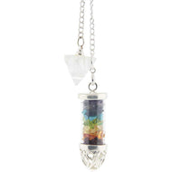 Seven Chakra Pendulum with Quartz Pyramid – Energy Healing & Dowsing | Queen City Curio Toronto