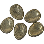 Pyrite Worry Stones – Protection, Clarity & Stress Relief | Queen City Curio & Apothecary Toronto
