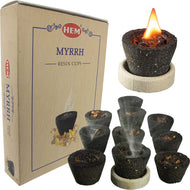 Resin Incense Cups with Holder – Myrrh Pack of 10 | Queen City Curio & Apothecary Toronto