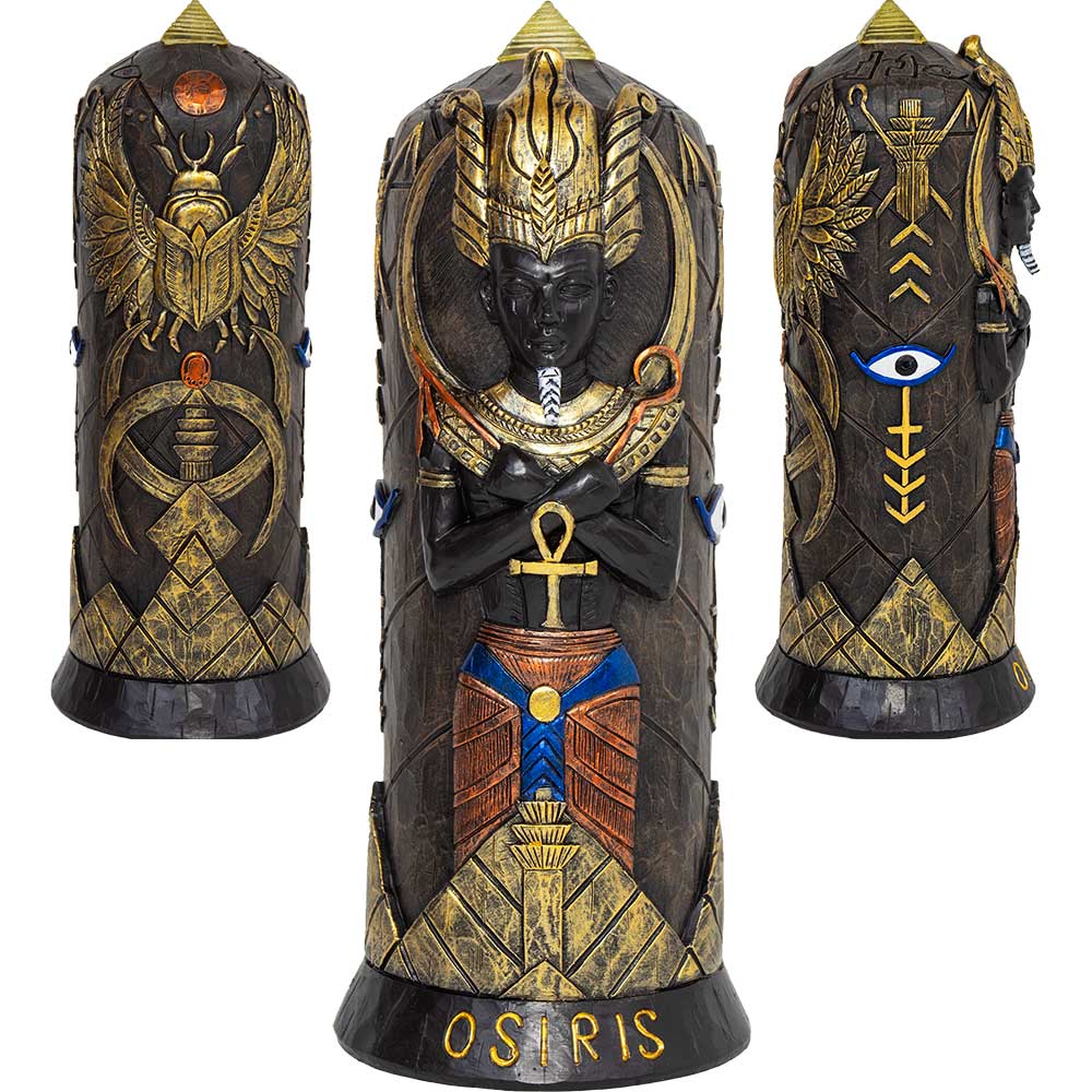 LED-Lit Osiris Statue – Egyptian God of Rebirth & Afterlife | Queen City Curio Toronto