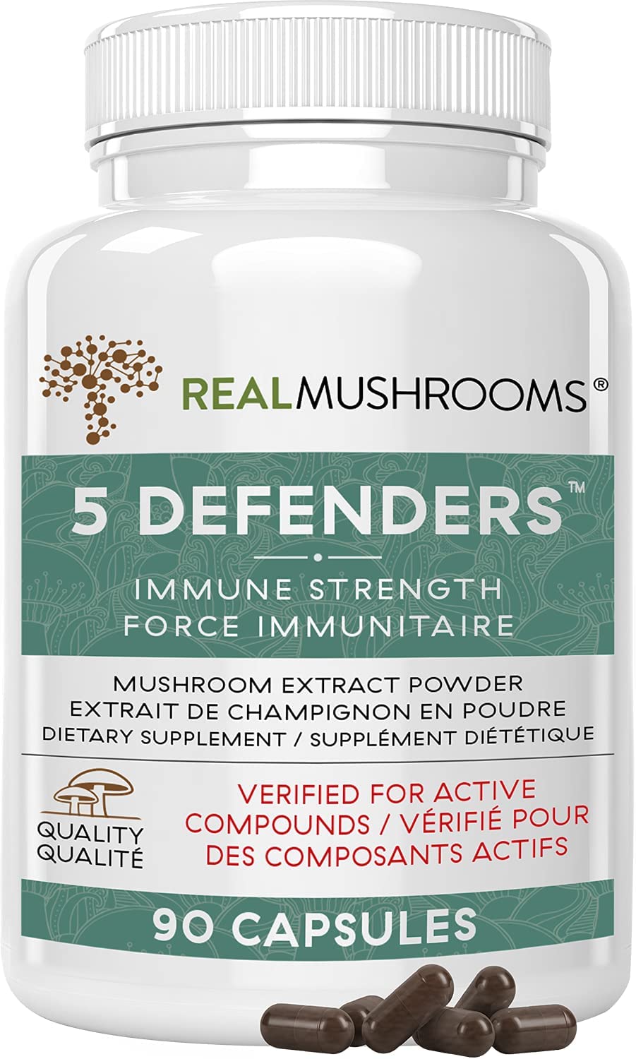 5 Defenders Organic Mushroom Blend Capsules