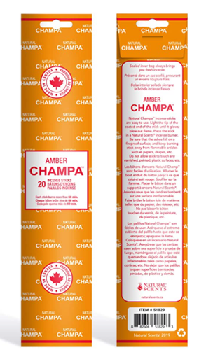 Champa amber incense on white