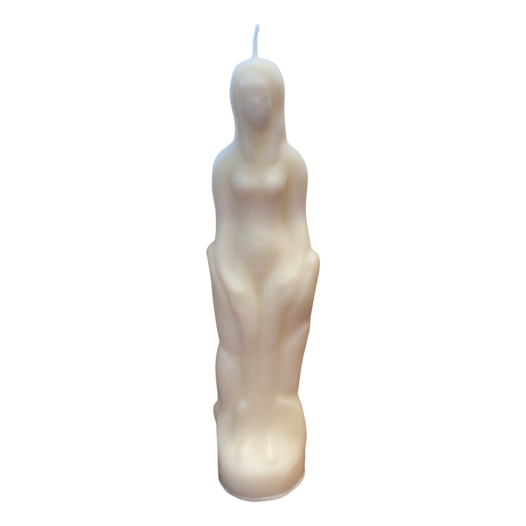 White Female Figure Candle