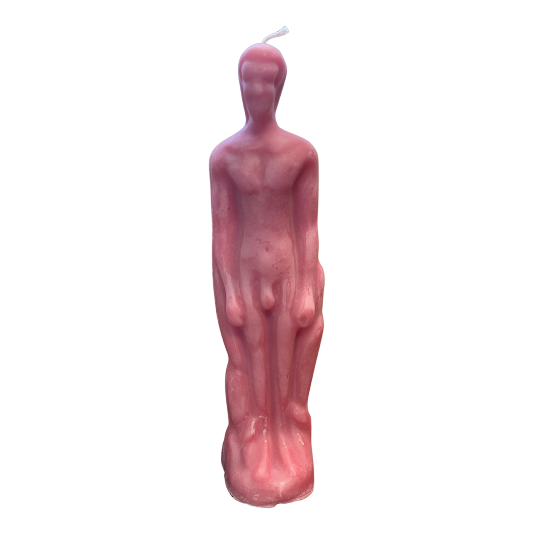 Pink Male Figure Candle