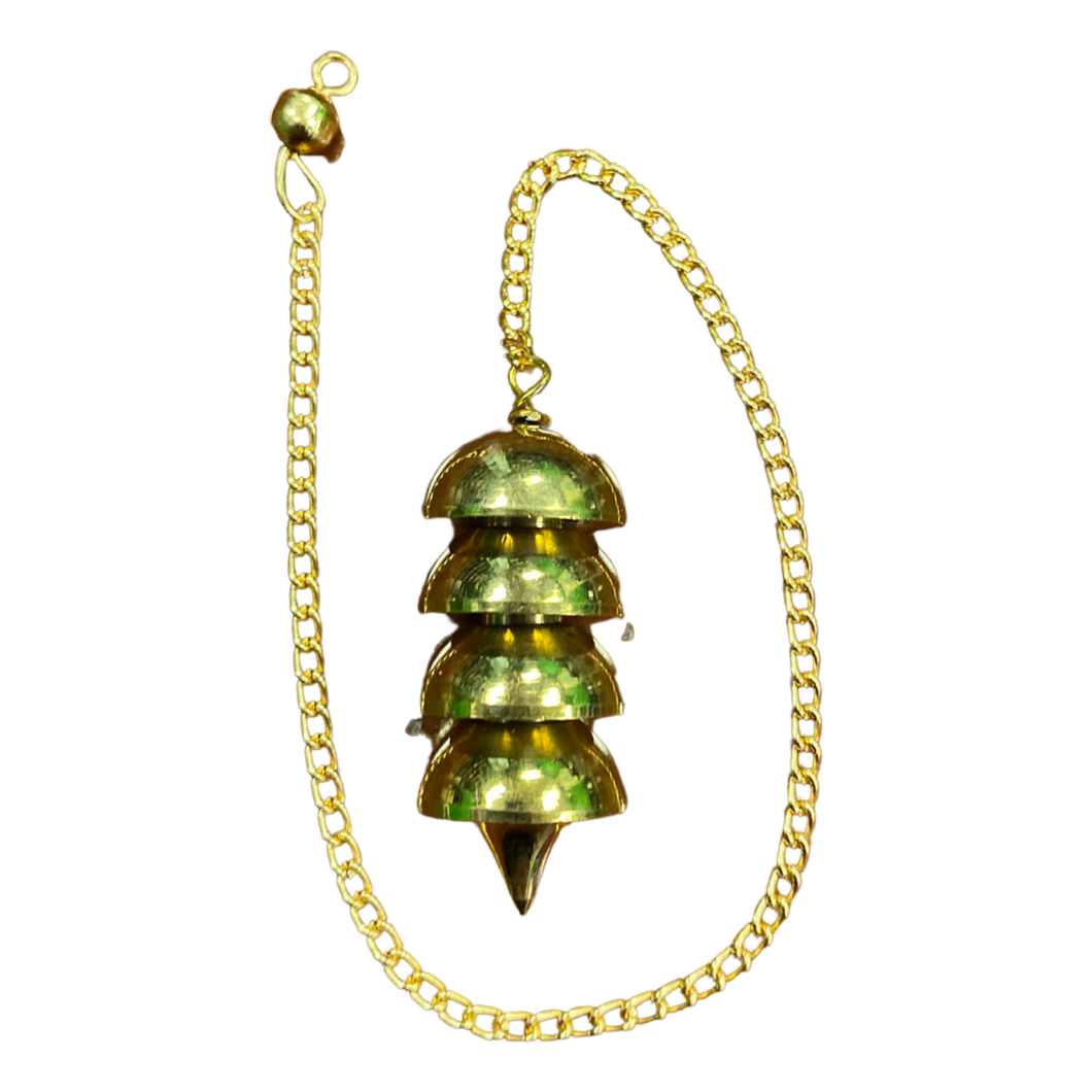 Brass Chambered Rings Pendulum