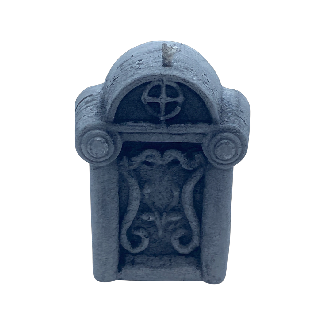 Cross and Flower Tombstone Candle