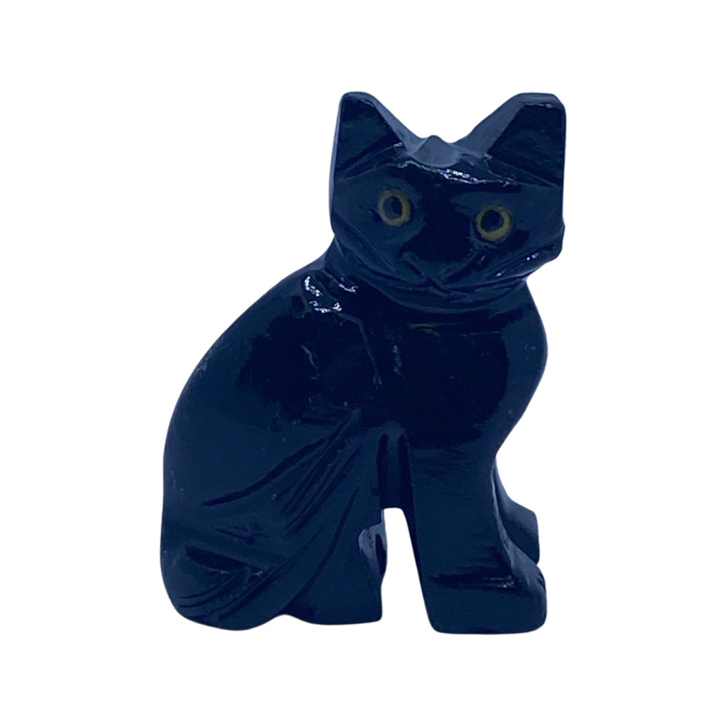 Black Onyx Cat Statue