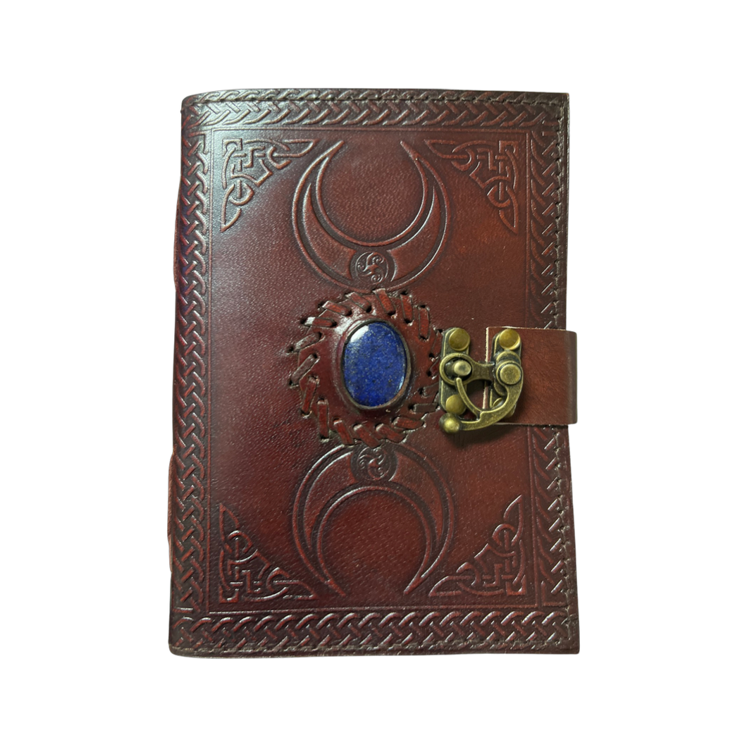 Triple Moon with Blue Stone Journal