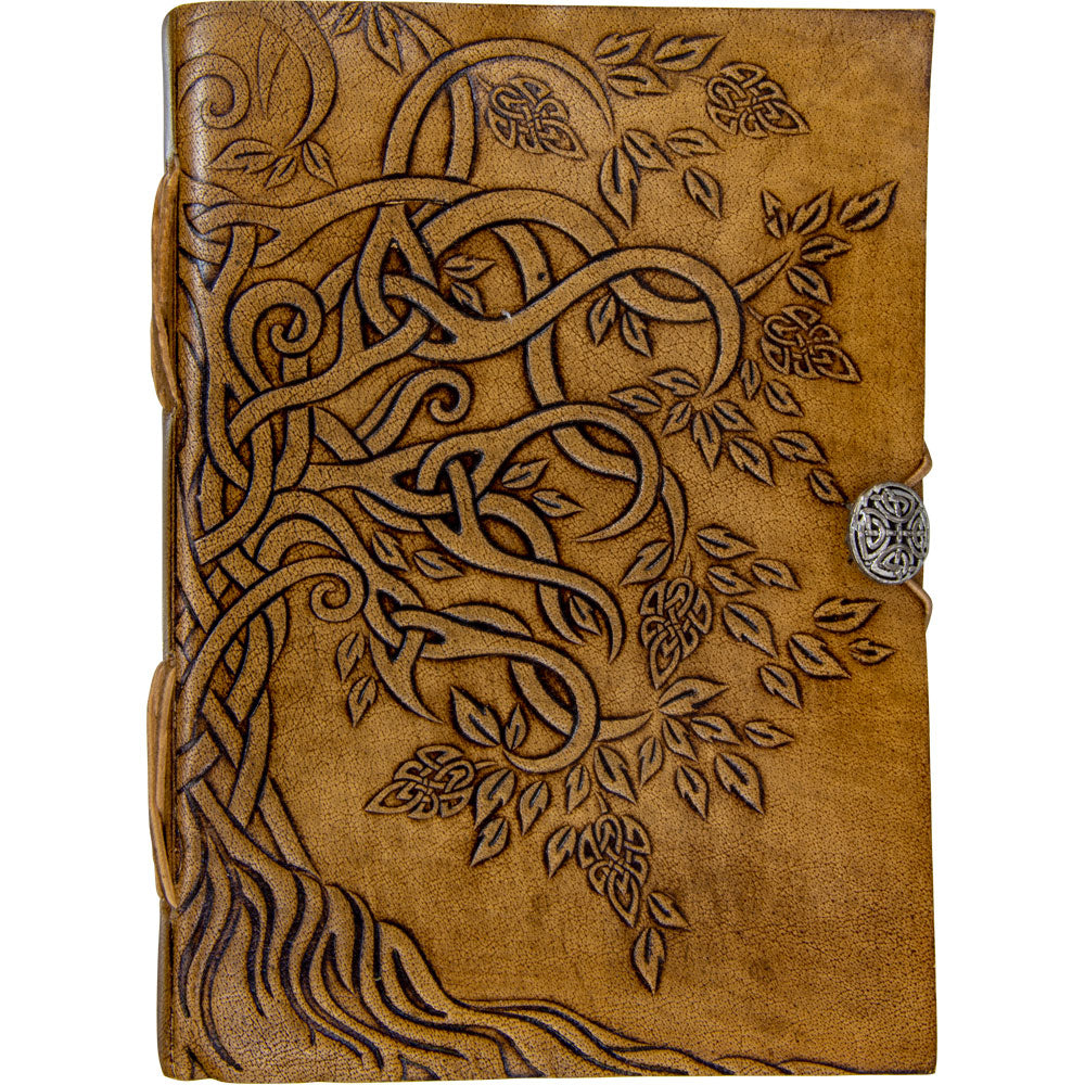 Tree of Life Leather Journal with Straps